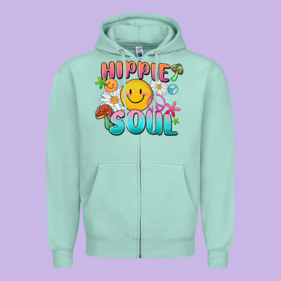 Zipper Hoodie hippie soul