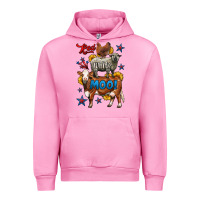 Fuchsia Pink red white moo farm animals 4th of july Urban Hoodie - LillyAllenDesigns