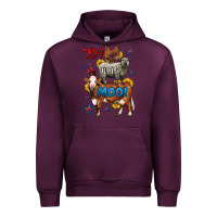 Mauve Wine red white moo farm animals 4th of july Urban Hoodie - LillyAllenDesigns