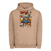 Pigment Burro red white moo farm animals 4th of july Urban Hoodie - LillyAllenDesigns