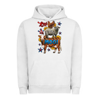 Pigment Lunar Rock red white moo farm animals 4th of july Urban Hoodie - LillyAllenDesigns