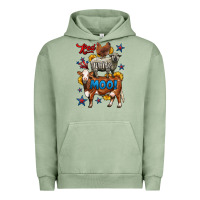 Pigment Oil Green red white moo farm animals 4th of july Urban Hoodie - LillyAllenDesigns