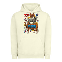 Pigment Pistachio red white moo farm animals 4th of july Urban Hoodie - LillyAllenDesigns