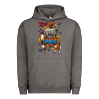 Pigment Tornado red white moo farm animals 4th of july Urban Hoodie - LillyAllenDesigns