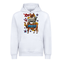 White red white moo farm animals 4th of july Urban Hoodie - LillyAllenDesigns