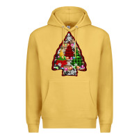 Antique Gold arrowhead christmas trees Premium Hoodie - AdoDesignShop