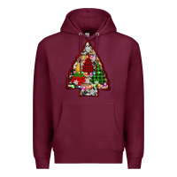 Burgundy arrowhead christmas trees Premium Hoodie - AdoDesignShop