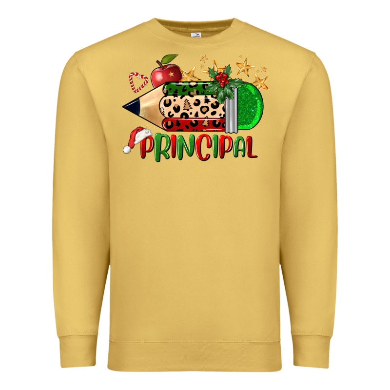 Christmas Principal Pencil Premium Sweatshirt by FaDigitalArtStudio | Teevron