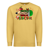 Antique Gold christmas principal pencil Premium Sweatshirt - FaDigitalArtStudio