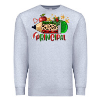 Heather Grey christmas principal pencil Premium Sweatshirt - FaDigitalArtStudio