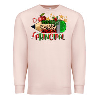 Pale Pink christmas principal pencil Premium Sweatshirt - FaDigitalArtStudio
