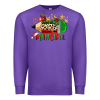 Purple christmas principal pencil Premium Sweatshirt - FaDigitalArtStudio