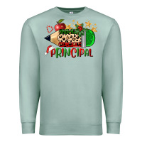 Seafoam christmas principal pencil Premium Sweatshirt - FaDigitalArtStudio