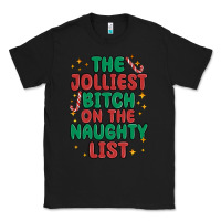 Black the jolliest bitch on the naughty list Classic Tee - MaliasSmallBusiness