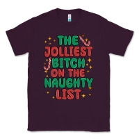 Plum the jolliest bitch on the naughty list Classic Tee - MaliasSmallBusiness