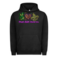 Pigment Black peace love mardi gras Urban Hoodie - BarkalooDesign