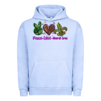 Pigment Grape Ice peace love mardi gras Urban Hoodie - BarkalooDesign