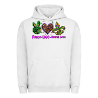 Peace Love Mardi Gras Urban Hoodie | Teevron