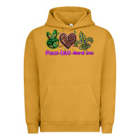 Pigment Peanut Butter peace love mardi gras Urban Hoodie - BarkalooDesign