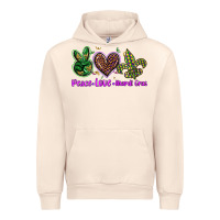Sandshell peace love mardi gras Urban Hoodie - BarkalooDesign