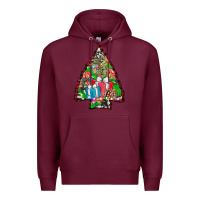 Burgundy arrowhead christmas gifts Premium Hoodie - AdoDesignShop