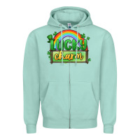 Seafoam lucky charm Zipper Hoodie - MaliasSmallBusiness
