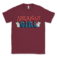 Burgundy american girl Classic Tee - MaliasSmallBusiness