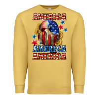 Antique Gold America skeleton 4th of july Premium Sweatshirt - CowGirlArtShop
