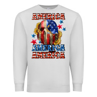Dove Grey America skeleton 4th of july Premium Sweatshirt - CowGirlArtShop