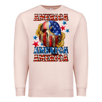 Pale Pink America skeleton 4th of july Premium Sweatshirt - CowGirlArtShop