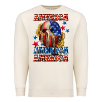 Sandshell America skeleton 4th of july Premium Sweatshirt - CowGirlArtShop