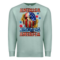 Seafoam America skeleton 4th of july Premium Sweatshirt - CowGirlArtShop