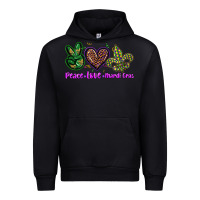 Black peace love mardi gras Urban Hoodie - BarkalooDesign