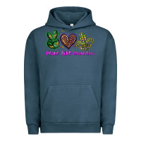Pigment Midnight Navy peace love mardi gras Urban Hoodie - BarkalooDesign