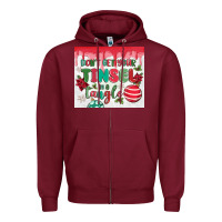 Burgundy don't get your tinsel in a tangle Zipper Hoodie - MaliasSmallBusiness