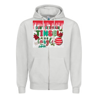 Dove Grey don't get your tinsel in a tangle Zipper Hoodie - MaliasSmallBusiness