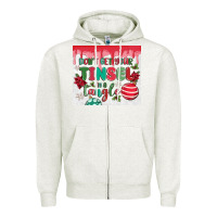 Oatmeal Heather don't get your tinsel in a tangle Zipper Hoodie - MaliasSmallBusiness