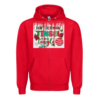Red don't get your tinsel in a tangle Zipper Hoodie - MaliasSmallBusiness