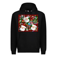 Black santa christmas Premium Hoodie - AdoDesignShop