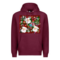 Burgundy santa christmas Premium Hoodie - AdoDesignShop