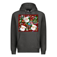 Charcoal Heather santa christmas Premium Hoodie - AdoDesignShop