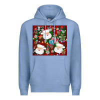 Colony Blue santa christmas Premium Hoodie - AdoDesignShop