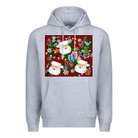 Heather Grey santa christmas Premium Hoodie - AdoDesignShop