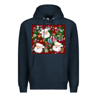 Navy santa christmas Premium Hoodie - AdoDesignShop