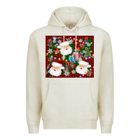 Oatmeal Heather santa christmas Premium Hoodie - AdoDesignShop