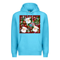 Ocean Blue santa christmas Premium Hoodie - AdoDesignShop