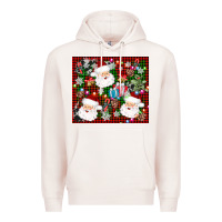 Pale Pink santa christmas Premium Hoodie - AdoDesignShop