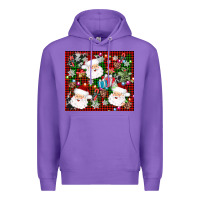 Purple santa christmas Premium Hoodie - AdoDesignShop