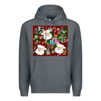 Rock santa christmas Premium Hoodie - AdoDesignShop