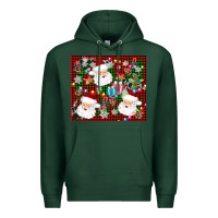 Sports Green santa christmas Premium Hoodie - AdoDesignShop